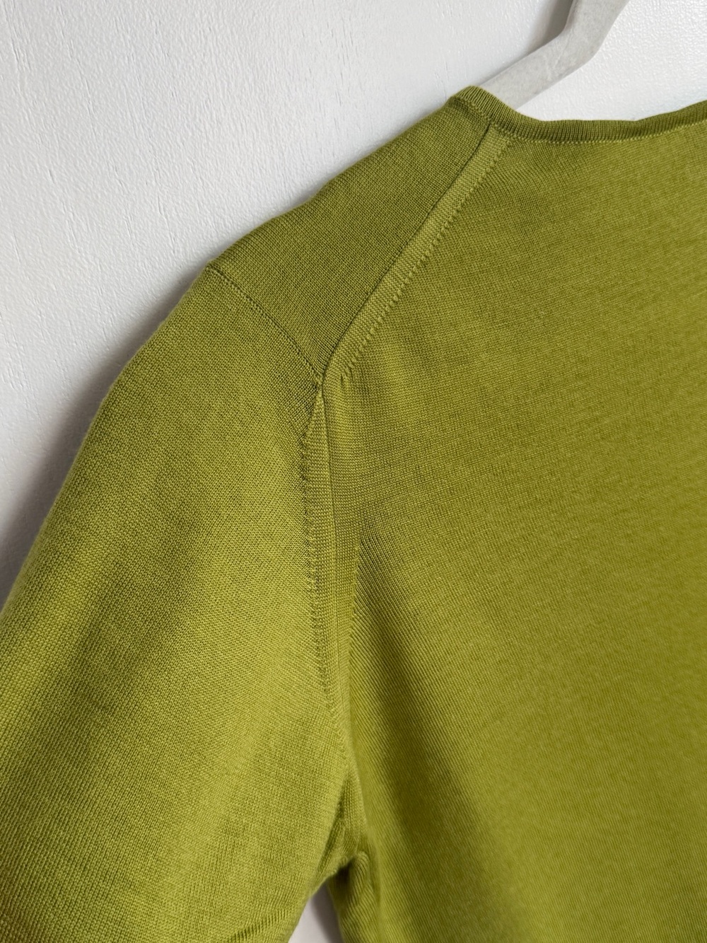 Vintage TSE olive green 100% Superfine Wool made in Itali - Picture 3 of 11